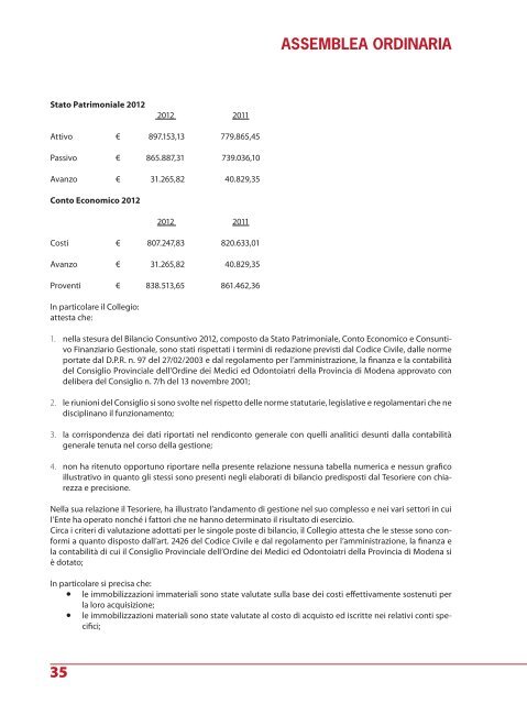 marzo 2013 (pdf - 1.4 MB) - Ordine Provinciale dei Medici Chirurghi ...