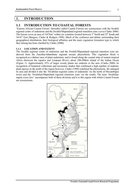 Frontier Tanzania Environmental Research REPORT 110 ...