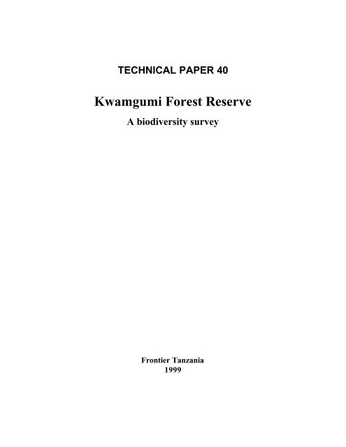 Kwamgumi Forest Reserve - Frontier-publications.co.uk