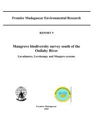 Mangrove biodiversity survey south of the Onilahy River - Frontier ...