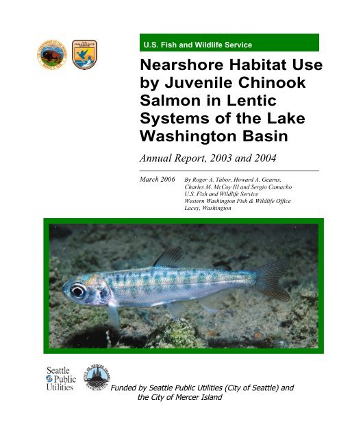 Nearshore Habitat Use by Juvenile Chinook Salmon in Lentic ...
