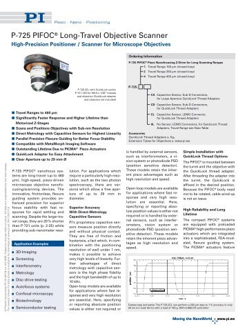 PDF Datasheet - PZT & Piezo Actuators: Sub Nanometer Resolution ...