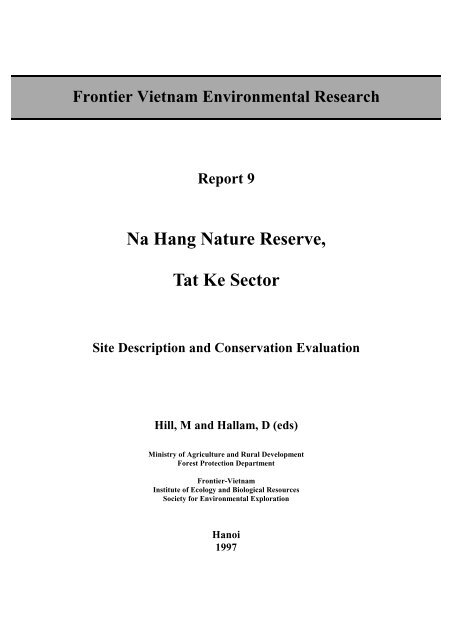 Na Hang Nature Reserve, Tat Ke Sector - Frontier-publications.co.uk