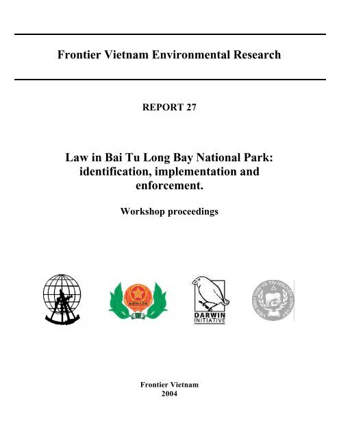 Frontier Vietnam Environmental Research Law in Bai Tu Long Bay ...