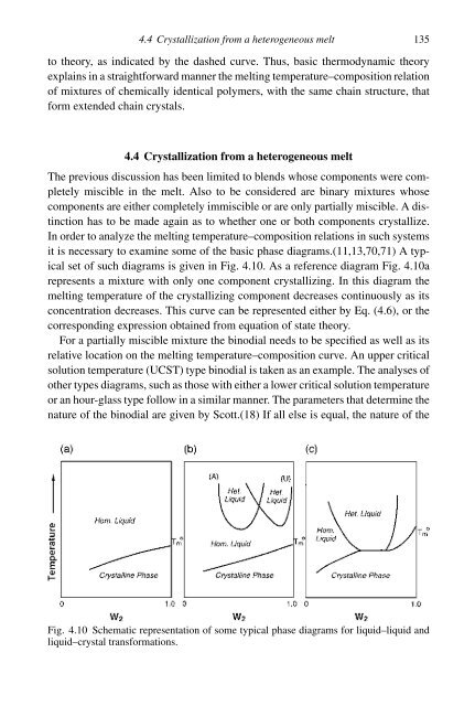 Crystallization of Polymers. Volume 1, Equilibrium Concepts