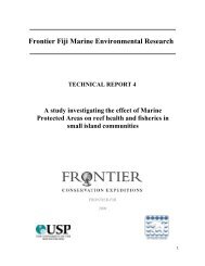 Frontier Fiji Marine Environmental Research - Frontier-publications ...