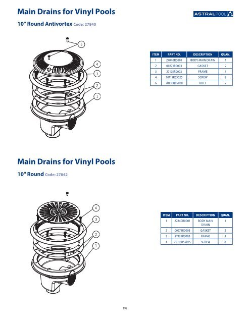 (LARGE FILE) AstralPool 2012 Parts Catalog - Astral Pool USA