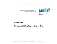 Book Punch Paragraph Writing Topics Step by Step - Merit Software