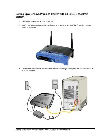 Setting up a Linksys Wireless Router with a Fujitsu ... - Verizon