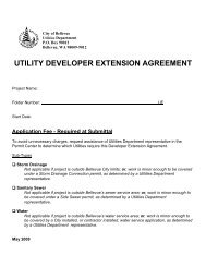 UTILITY DEVELOPER EXTENSION AGREEMENT - City of Bellevue