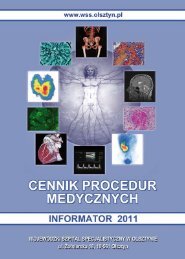 Cennik 2011 - WojewÃ³dzki Szpital Specjalistyczny w Olsztynie