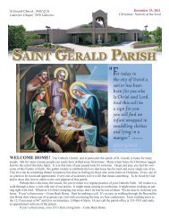 Weekly Bulletin - December 25, 2011 - Saint Gerald Catholic Church
