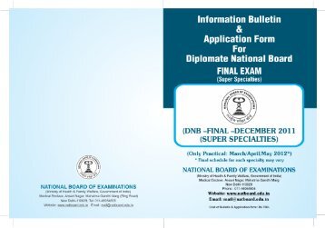 DNB- FINAL DEC 2010 (SUPER SPECIALITIES) - National Board Of ...