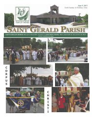Weekly Bulletin - June 9, 2013 - Saint Gerald Catholic Church