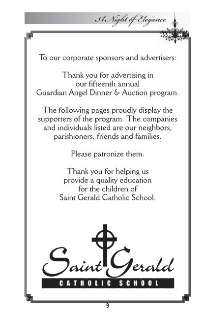 A Night of Elegance - Saint Gerald Catholic Church