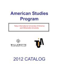 American Studies Program 2012 CATALOG - Tokyo International ...