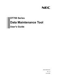 Data Maintenance Tool for DT700 Series - NEC Corporation of ...