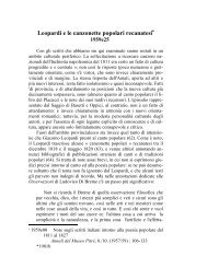 Leopardi e le canzonette popolari recanatesi - Amcirese.it