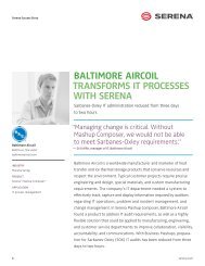 Baltimore Aircoil Company - Serena Software