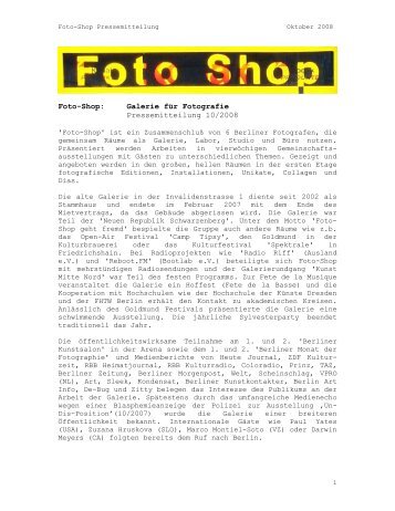 Foto-Shop: Galerie für Fotografie ... - Foto Shop Berlin
