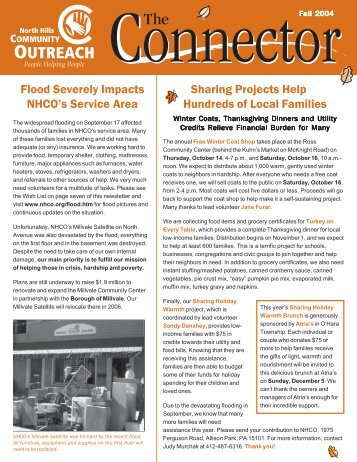 Newsletter Fall 2004 - North Hills Community Outreach