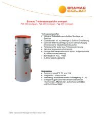 Bramac Trinkwasserspeicher compact FW 300 ... - Bramac Solar