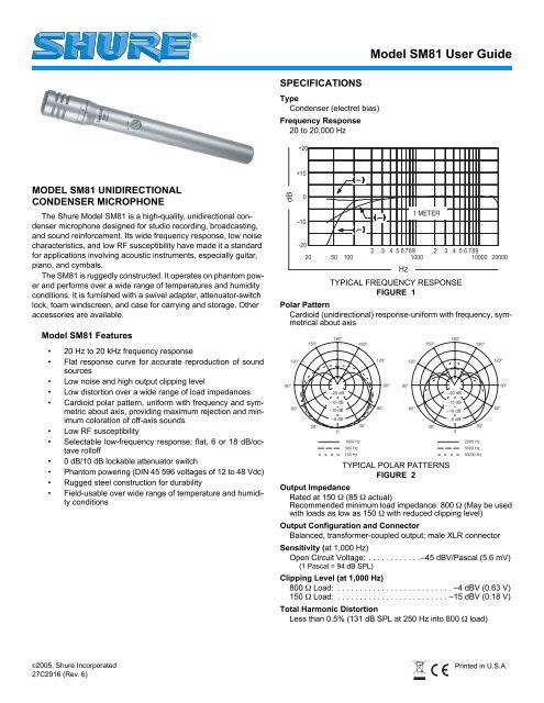 Shure SM81 | PDF - SRTalumni.com