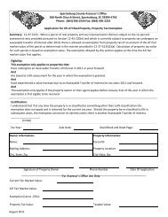 Application for ATI Real Property Tax Exemption - Spartanburg County