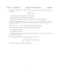 Math 113 â Calculus III Chapter 16 Practice Problems Fall 2003 1 ...