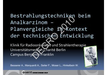 Bestrahlungstechniken beim Analkarzinom ... - Wcenter.de