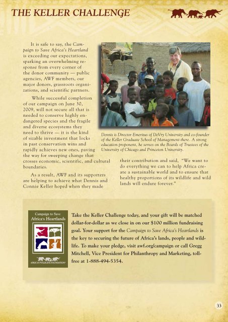 Annual Report 2008 - African Wildlife Foundation