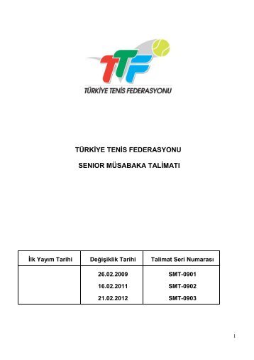 TÃRKÄ°YE TENÄ°S FEDERASYONU