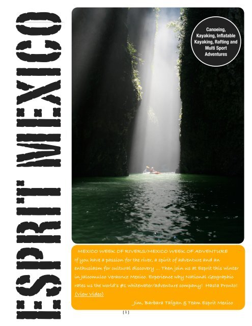 Mexico Week of Rivers - Esprit Rafting Adventures