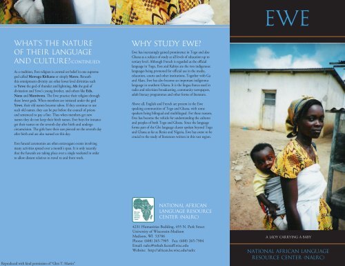 Why study Ewe? - National African Language Resource Center