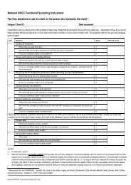 National HACC Functional Screening Instrument