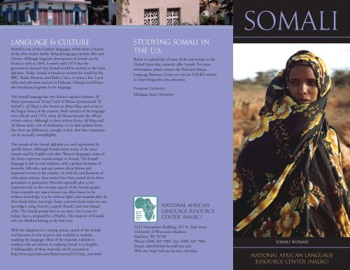 Somali - National African Language Resource Center