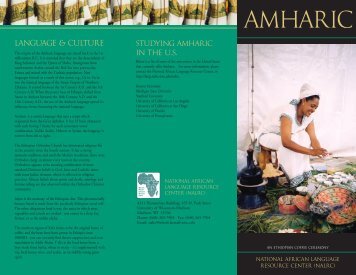 AMHARIC - National African Language Resource Center