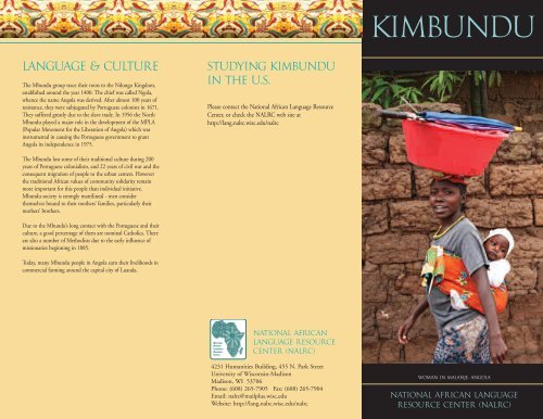 KIMBUNDU - National African Language Resource Center