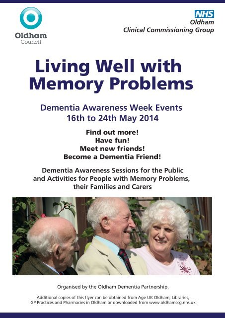 Dementia A4 leaflet - 4pp for print