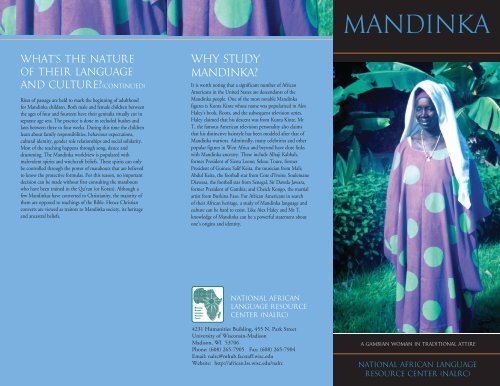 mandinka - National African Language Resource Center