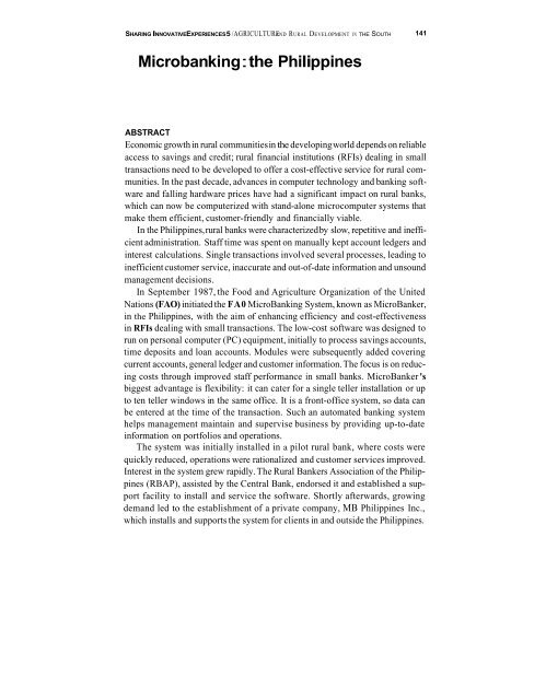 MicroBanker - United Nations Development Programme
