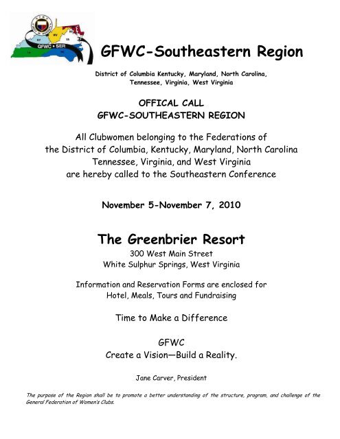 GFWC-Southeastern Region - General Federation of Women's Clubs