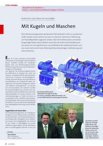 Mit Kugeln und Maschen - Siebtechnik GmbH