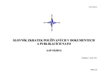 slovnÃ­k zkratek pouÅ¾Ã­vanÃ½ch v dokumentech a publikacÃ­ch nato aap ...