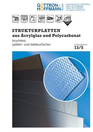 Strukturplatten aus Acrylglas und Polycarbonat - GOTTRON + ...