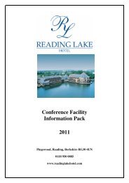 Conference Facility Information Pack 2011 - Em-Online