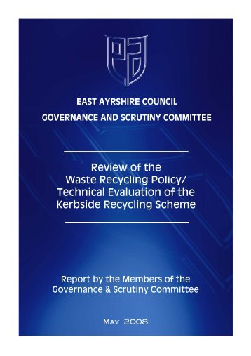Review of the Waste Recycling Policy - East Ayrshire Council