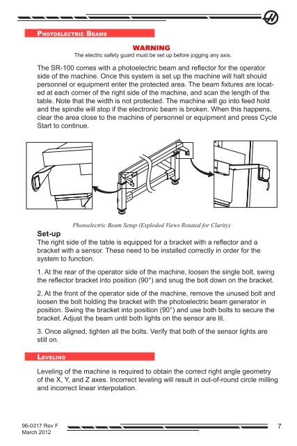 Sheet Router (SR-100) - Haas Automation, Inc.