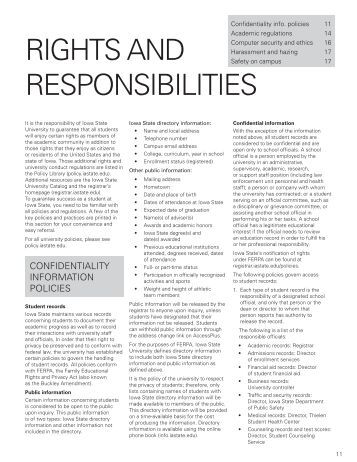 rights and responsibilities of a university Students’ rights and responsibilities barry university exists for the transmission of knowledge, the pursuit of truth, the development of students, and the general well being of society free inquiry and free expression are indispensable to the attainment of these goals. rights and responsibilities of a university Students’ rights and responsibilities barry university exists for the transmission of knowledge, the pursuit of truth, the development of students, and the general well being of society free inquiry and free expression are indispensable to the attainment of these goals.
