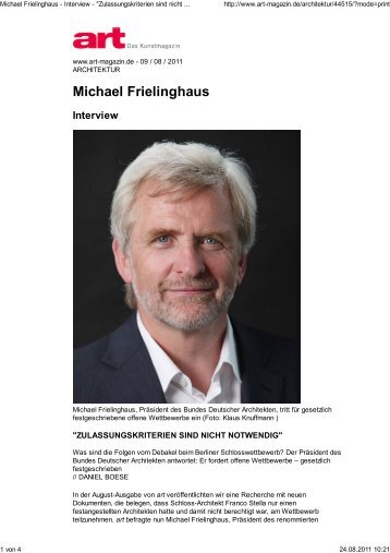 Michael Frielinghaus - Interview ... - BDA-Hessen